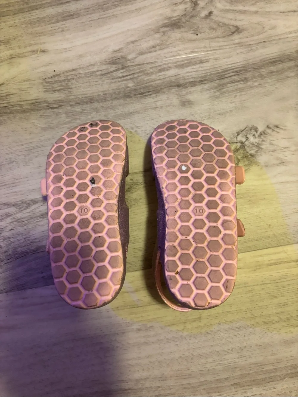 Cat And Jack Toddler Size 10 Sandals Sparkly Pink Straps Open Toe Summer